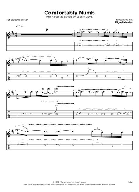 Pink Floyd - Comfortably Numb SHRED VERSION Tab - Sophie Lloyd