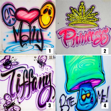 Airbrush Custom Name T Shirts Etsy