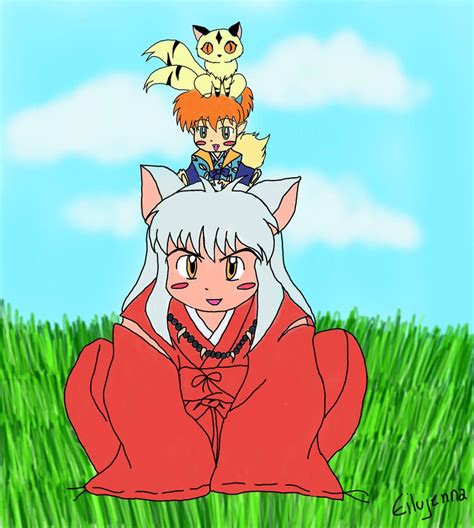 Inuyasha Shippo And Kirara By Eilujenna On Deviantart