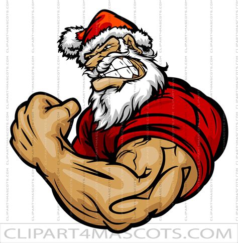 Muscular Santa Claus | Vector Format | JPG EPS PNG AI