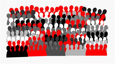 Crowd Of People Clip Art Black And White