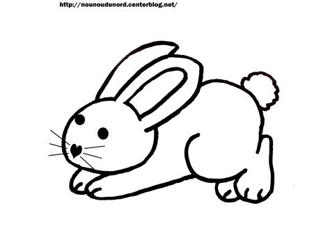 Coloriage lapin de Pâques dessiné par nounoudunord