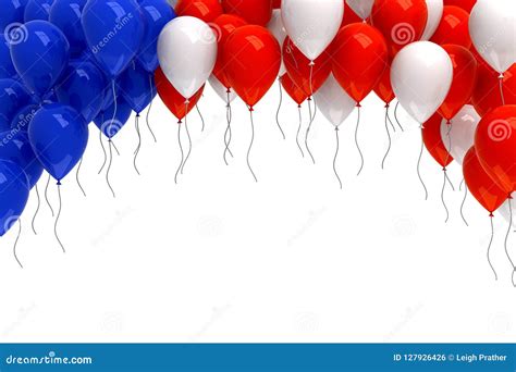 Red, White, and Blue Balloons Background Stock Illustration ...