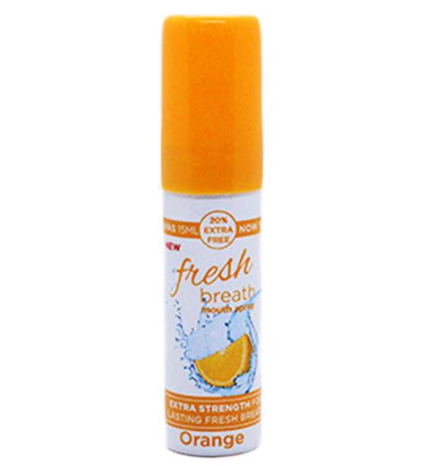 Mouth Spray Fresh Breath Mouth Spray Orange Flavour 18 Ml