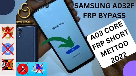 Samsung A03 Core SM A032f Frp Google Lock Bypass 2022 YouTube