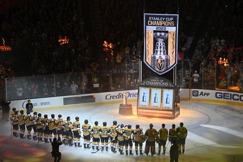 Behind The Golden Knights Banner Raising Ceremony That Featured A Slot