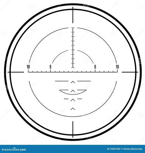 Optical Sniper Rifle Sight Stock Illustration Illustration Of Shooting