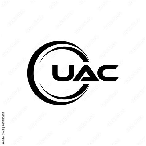 UAC Letter Logo Design With White Background In Illustrator Vector