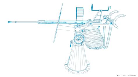 Oerlikon 20mm Anti-aircraft Gun Free 3D Model by Carlo Cestra