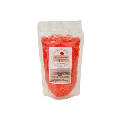 Sucre aromatisé Coquelicot 200g Madame Chocolat Cie