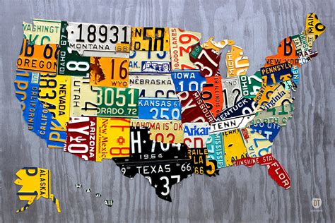 The Tin Snip Times: USA License Plate Map Project on Metallic