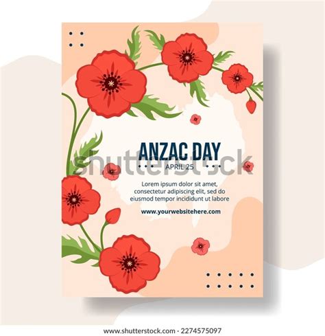 Anzac Day Lest We Forget Vertical Stock Vector (Royalty Free ...