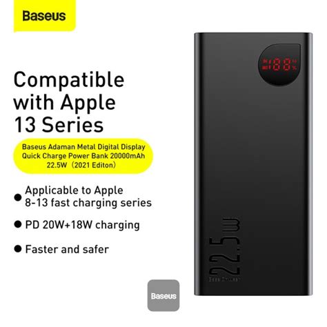 Baseus Online Baseus Adaman Metal Digital Display Quick Charge Power