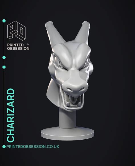 Charizard Bust Pokémon Fan Art 3d Model By Printedobsession On Thangs