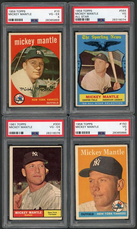 Topps Mickey Mantle Collection Of Psa Graded Cards