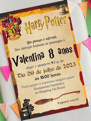 Convite Digital Harry Potter Ou Hermione Elo