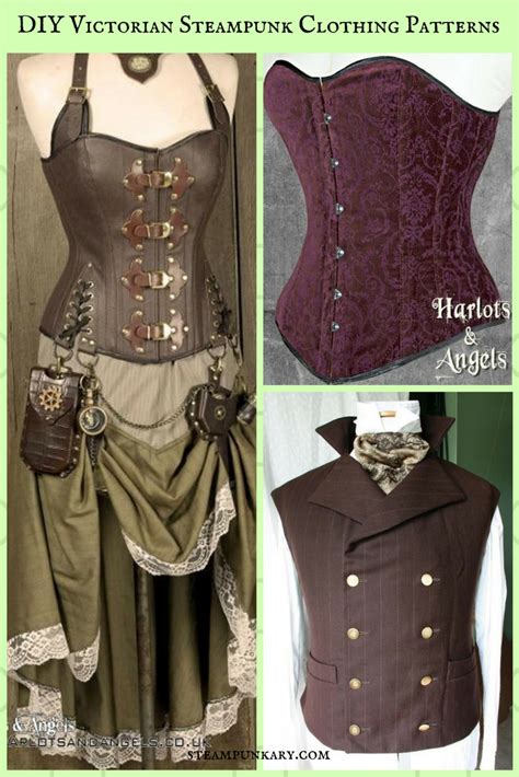 Unique Diy Victorian Steampunk Clothing Patterns From Harlots And Angels