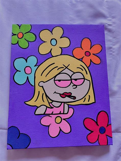 Lizzie Mcguire Painting In 2023 Pink Canvas Art Easy Canvas Art Diy