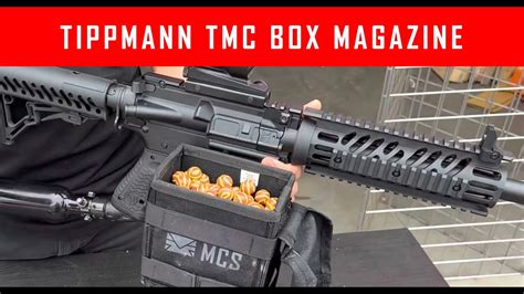 Tippmann Tmc Paintball Gun Shooting Box Magazine Demo With Lok Bolt