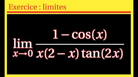 Calcul D Une Limite Ind Termin E Utilisation D Quivalents Youtube