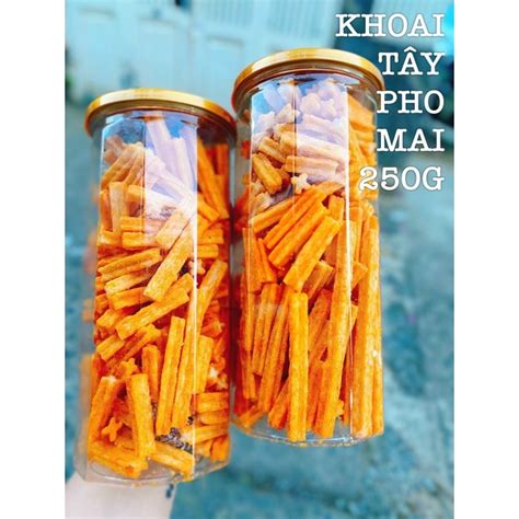 Bánh snack khoai tây que lắc phô mai hủ pet 240g ăn vặt ngon