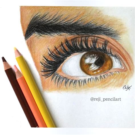 Realistic Eye Color Pencil Sketch Color Pencil Sketch Color Pencil