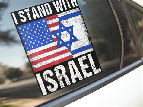 Adhesivo Con La Bandera De Israel I Stand With Israel Flag Sticker