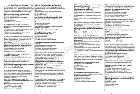 6 Sınıf Sosyal Bilgiler Deneme Sınavı PDF İndir 2024 HangiSoru