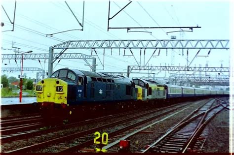 35mm Railway Colour Negative Class 37 029 And 37 038 At Crewe £195