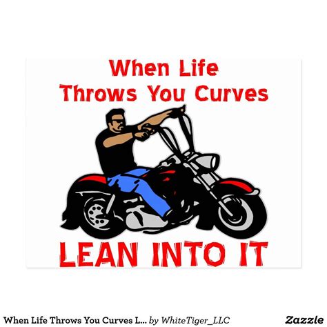 When Life Throws You Curves Lean Into It Postcard Custom Holiday Card