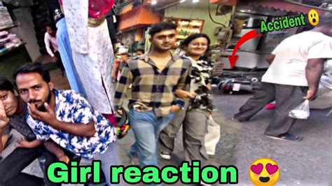 Accident Ho Gaya Crash 🤬 Ll Cute Girl Reaction 😯 Ll Public Reaction Ll