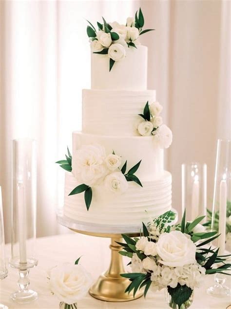 30 Simple Organic Green Wedding Cakes 2024 🍰