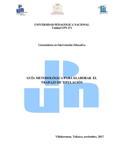 Completable En L Nea Gua Metodolgica Para Elaborar El Trabajo Fax