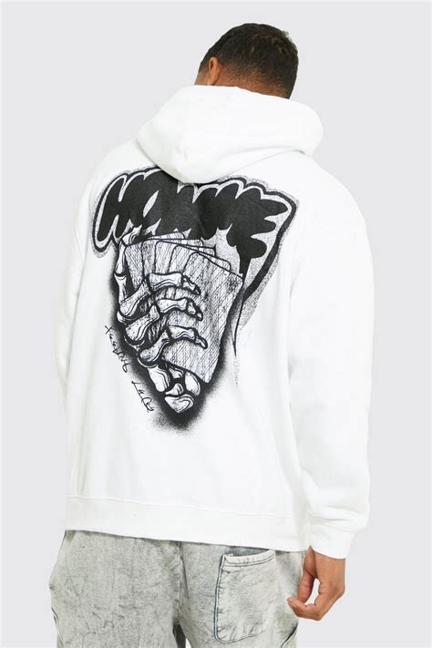 Oversized Homme Skeleton Graphic Hoodie Boohoo