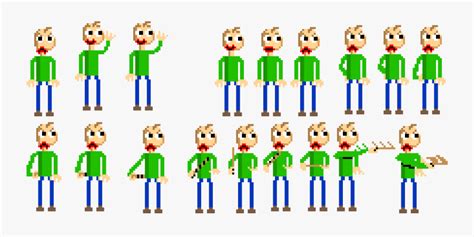 Baldi Sprite Sheet , Free Transparent Clipart - ClipartKey