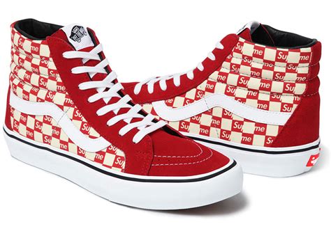 Supreme Vans Sk8-Hi Authentic Checker Box Logo Fall 2016 | SneakerNews.com