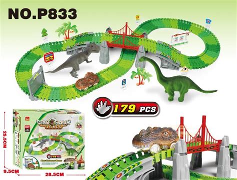 Dinosaur T-Rex Jurassic Park Race Track Dino Car Kids Toy, Hobbies ...