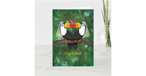 Cute Toucan Lesbian Wedding Congratulations Card Zazzle