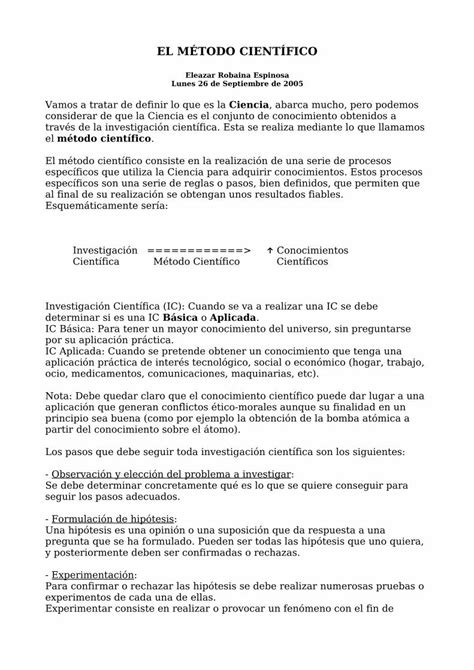 Pdf El M Todo Cient Fico La Web De F Pdf Fileel M Todo