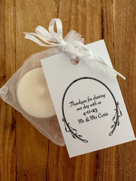 Wedding Favour Tealight Candle Soy Wax Candle Scented Tealight Favour