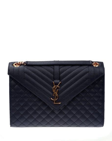 Saint Laurent Monogram Ysl V Flap Large Tri Quilt Envelope Chain