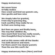 65th Wedding Anniversary Verses