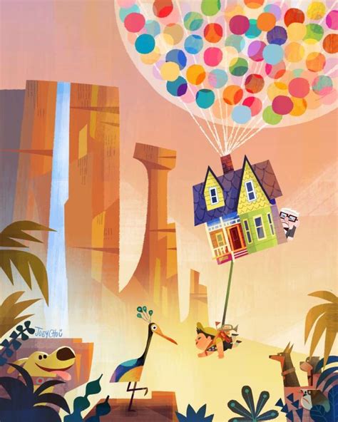 Up Artwork By Joey Chou Disney Up Downtown Disney Deco Disney Disney Love Disney Magic