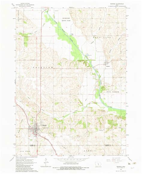 Monroe Ia 1965 24000 Scale Map By United States Geological Survey Avenza Maps