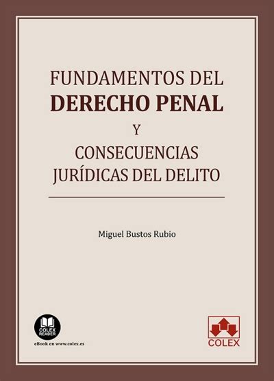 Libro Fundamentos Del Derecho Penal Y Consecuencias Jurídicas Del