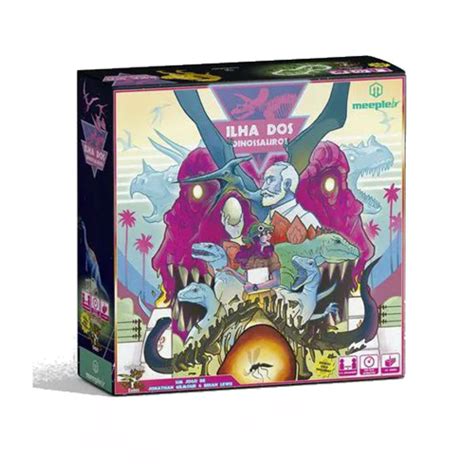 Ilha dos Dinossauros Jogo de Tabuleiro Meeple br em Promoção na Americanas