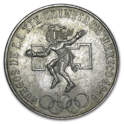 1968 Mexico Silver 25 Pesos Olympics XF AU CV Coins Collectables