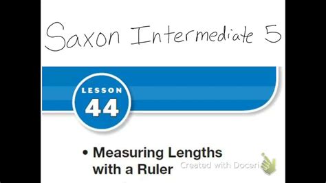 Saxon Math Intermediate 5 Lesson 44 YouTube