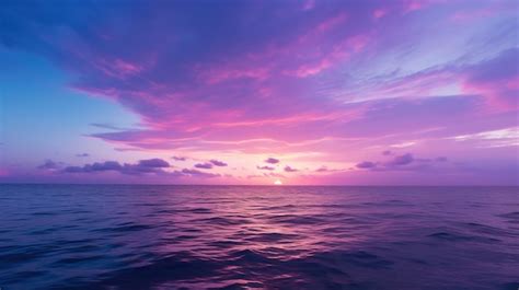 Premium AI Image | A pink sunset over the ocean