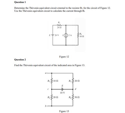 Solved Determine The Th Venin Equivalent Circuit External To Chegg